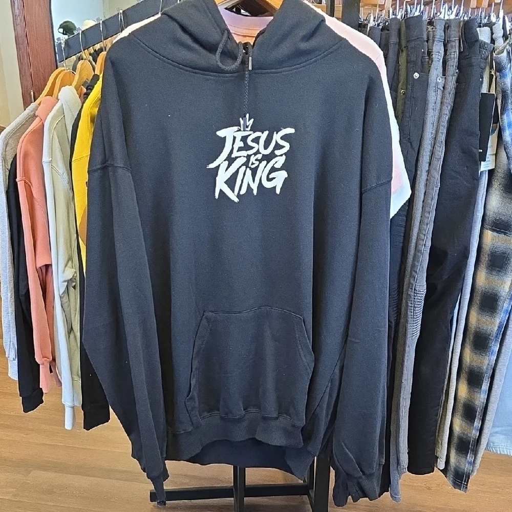 GLO Jeans Black Graphic Hoodie - Picture 2 of 4